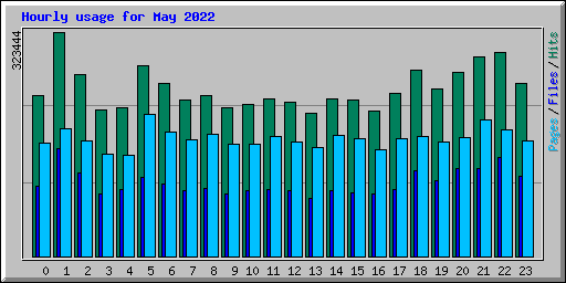 Hourly usage for May 2022